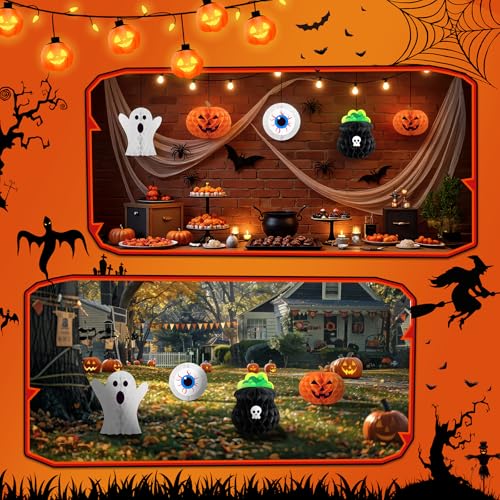 Halloween Birthday Decorations - Halloween Table Centerpieces Honeycomb Decor - Halloween Variation