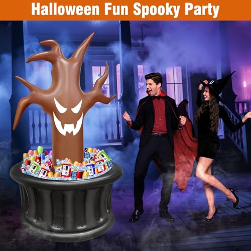 Halloween Dead Tree Inflatable Cooler - 100+ Cans Capacity, Spooky Party Decor