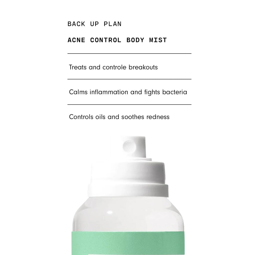 Versed Back-Up Acne Control Body Mist - Salicylic Acid & Tea Tree Oil Spray for Blemish Relief - Vegan (3 oz)
