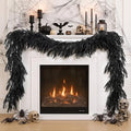 Black 9FT Artificial Norfolk Pine Garland Halloween Decor Indoor Outdoor