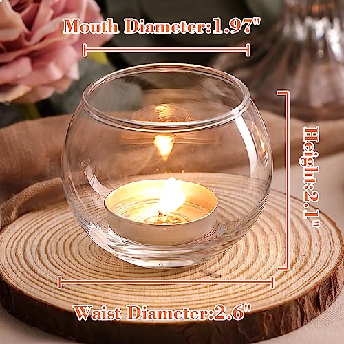 Clear Glass Candle Holders Set of 36 - Votive & Tealight Holders for Wedding & Party Decor - Variation: 36 Clear