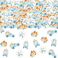 Little Pumpkin Confetti 100pcs Fall Party Table Decorations - Blue