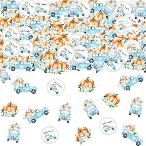 Little Pumpkin Confetti 100pcs Fall Party Table Decorations - Blue