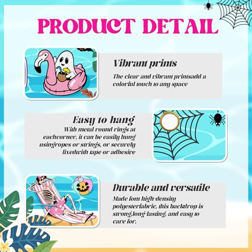 Summerween Banner - Summer Halloween Party Decorations 8.2x1.6ft - Summer Halloween Decor