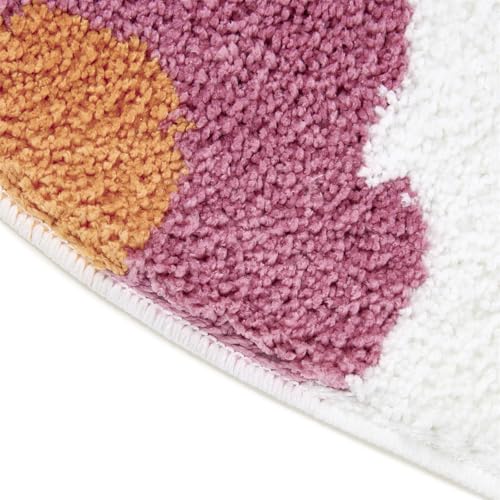 Halloween Ghost Bath Mat 20x24 Inch White Non-Slip Microfiber Rug for Bathroom Decor
