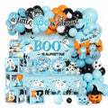 Blue Halloween Baby Shower Decorations Kit with Balloon Arch and Party Supplies