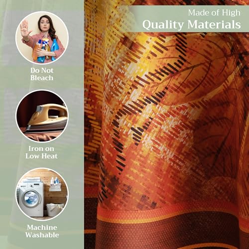 Maison d'Hermine 69-Inch Round Cotton Table Cloth - Thanksgiving Tartan Variant