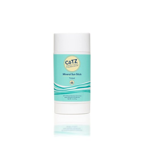 CoTZ Mineral Sunscreen Stick SPF 45 - Water Resistant Zinc Oxide Formula | Broad Spectrum Protection | 1 oz / 30 g