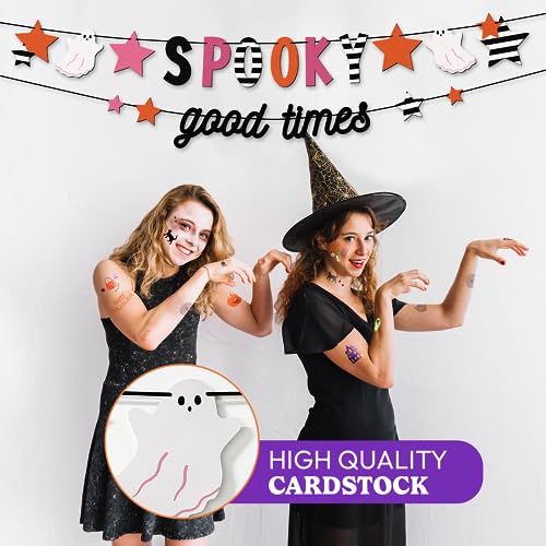 Halloween Ghost Banner - 41 Inch Pre-Strung Spooky Party Decorations