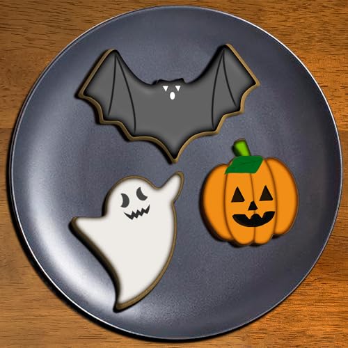 Halloween Cookie Cutter Set - Ghost Pumpkin Bat Witch Hat 6Pcs Halloween Baking