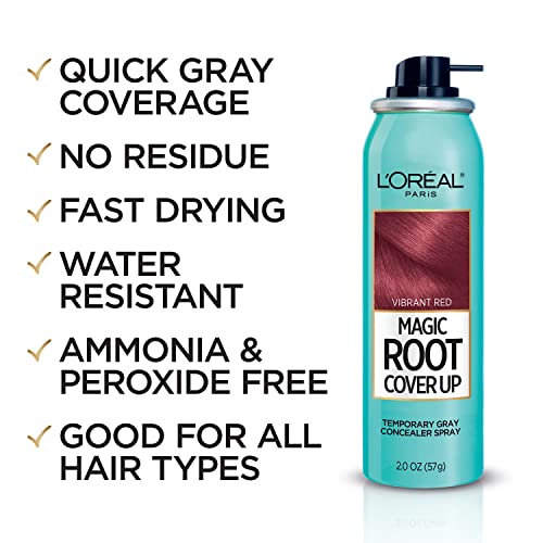 Temporary Hair Root Concealer Spray - Red & Natural Shades Bundle