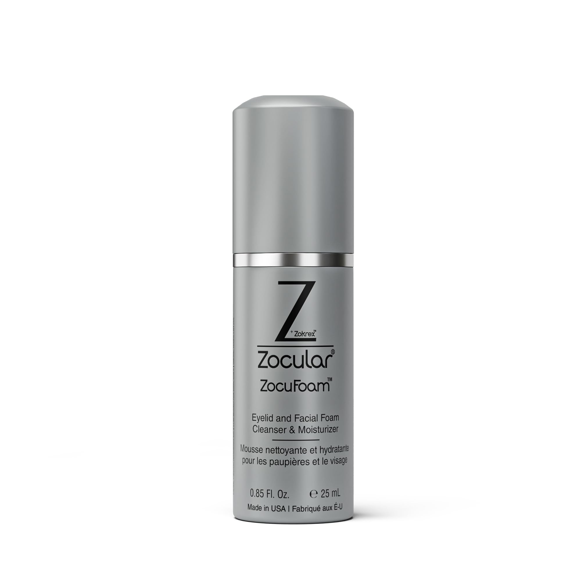Zocular ZocuFoam Foaming Eyelid Cleanser – Gentle pH-Balanced Cleansing Foam – 25 mL