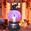 6 Ft Halloween Inflatable Outdoor Yard Decor with Built-in LED Snow Globe Pumpkin & Ghosts
