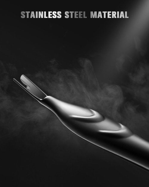 FERYES Cuticle Pusher - 2-in-1 Stainless Steel Cuticle Trimmer for Manicures & Pedicures | Silver