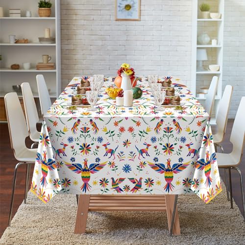 Bird Variation Cinco De Mayo Plastic Tablecloths - 3 Pack 54 x 108 Inch Mexican Fiesta Decor