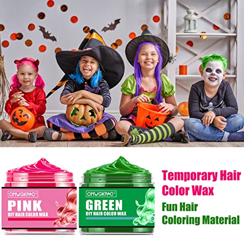 Temporary Hair Color Wax Set - 4 Vibrant Colors for Easy, Washable Styling