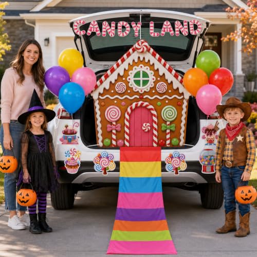 Candy Land Trunk or Treat Car Decoration Kit - Halloween Theme - Candyland Variation