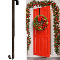 Nickel Metal Wreath Hanger for Front Door - Adjustable Over Door Hook