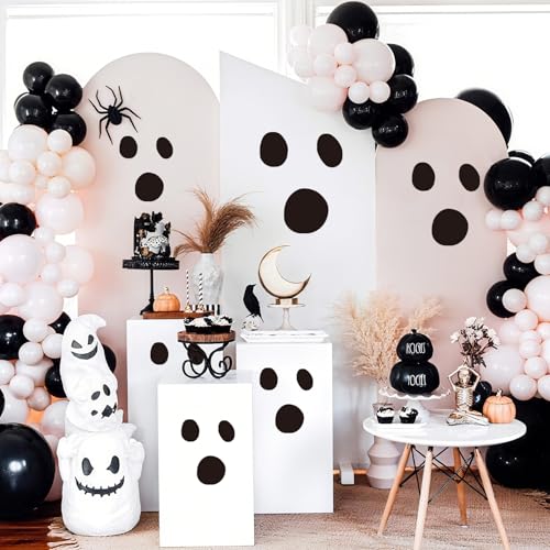 Halloween Ghost Backdrop Stickers - Spooky White Ghost Decals for Party Decorations
