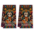 2 Pcs Dia De Los Muertos Skeleton Band Kitchen Towels - Towel38 Variation