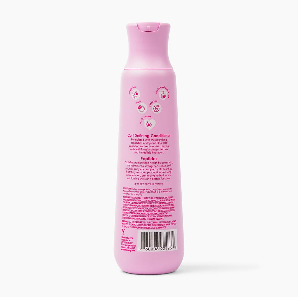 V&Co. Curly Pop Curl Defining Conditioner - Sulfate & Paraben Free Hydration with Peptides & Jojoba Oil | 12 fl oz