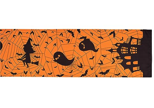 Halloween Silhouettes Table Runner - 14 x 72 Inch Spooky Table Decor