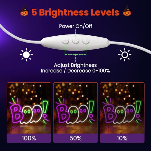 Halloween Neon Sign - Boo Neon Light Decor for Parties & Festive Spaces - Variation of THIS listing