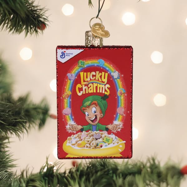 Lucky Charms Glass Blown Ornament for Christmas Tree - Handcrafted Holiday Decoration