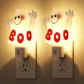 Halloween Ghost Night Light Plug-in Wall Light - Warm White, 2 Pack