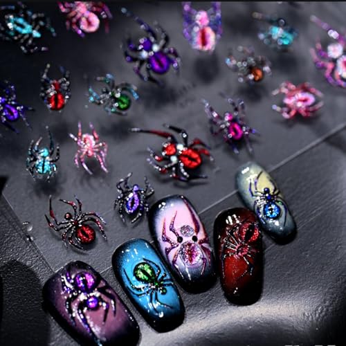 Halloween 5D Embossed Spider Nail Stickers Color 044 for Nail Art & Manicure