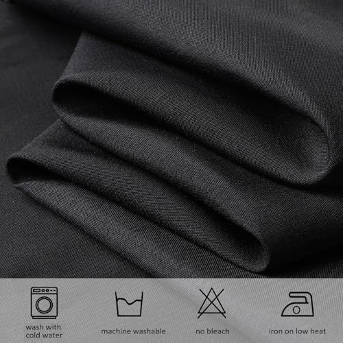 Black 70x70 Inch Square Tablecloth - 8 Pack, Reusable Polyester, Elegant Dining