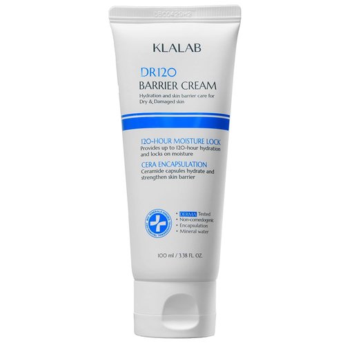 KLALAB DR120 Barrier Cream – 120-Hour Moisture Retention with 5-Ceramide Complex & Hyaluronic Acid – Fragrance-Free Intensive Gel-Cream for Face & Body – Non-Comedogenic & Hypoallergenic (3.4 fl oz)