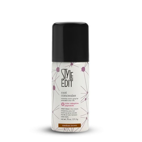Style Edit Travel Size Root Touch Up Spray - Temporary Gray Hair Concealer | Salon-Quality, Medium Brown, 0.75 oz