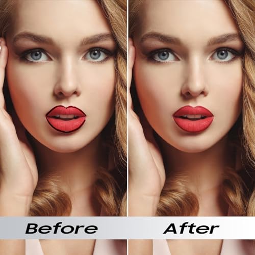 Lip Liner & Peel Off Lip Stain - Long-Lasting Waterproof Lip Makeup (#06 Black)