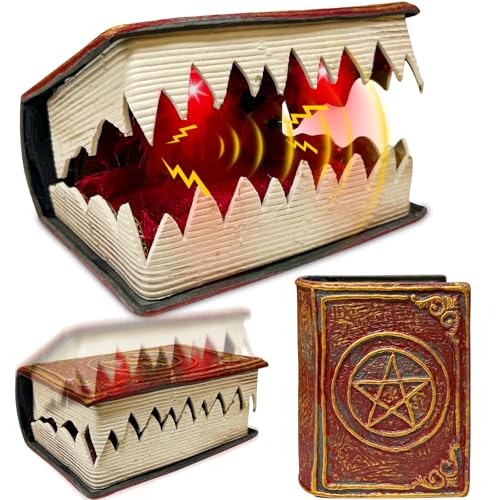 Sound & Motion Activated Halloween Spell Book Decor - Animated Light-Up Prop