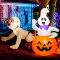 5 FT Halloween Inflatable Ghost & Zombie Baby Yard Decorations with LED Lights