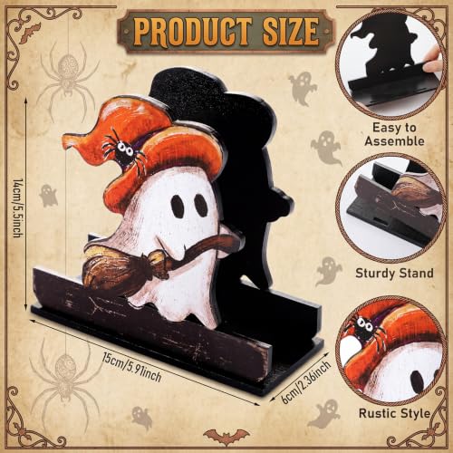 Halloween Ghost Wooden Napkin Holder - Rustic Farmhouse Table Decor - Variation: Ghost
