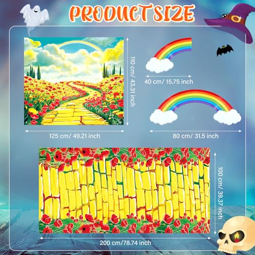 Halloween Car Decoration Kit for SUVs with Rainbow Sign and Banners