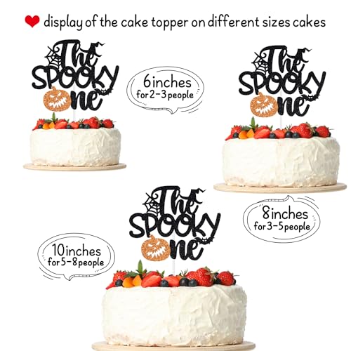 Halloween First Birthday Cake Topper Glitter Decoration Baby Boy Girl 1st