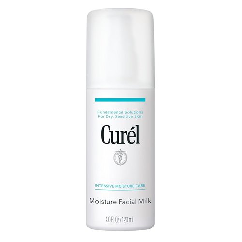 Curel Moisture Facial Milk - Daily Face Lotion for Dry Sensitive Skin | pH Balanced, 4 Oz