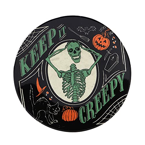 Medium Assorted Halloween Canape Plates - Set of 4, 6 Inch Ceramic Dinnerware