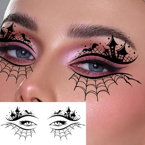 Blood Eye Fake Tattoo Sheets Halloween Temporary Makeup Kit - Realistic Face Scar & Wound Design