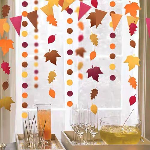 Fall Bunting Banner Thanksgiving Decorations Autumn Garlands & Flags