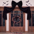 Oversized Halloween Black Velvet Bow with Streamers - Large Door & Tree Decor, Variation: Black