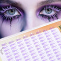 Light Purple Lash Clusters 12mm False Eyelashes for Halloween & Cosplay - 128 pcs