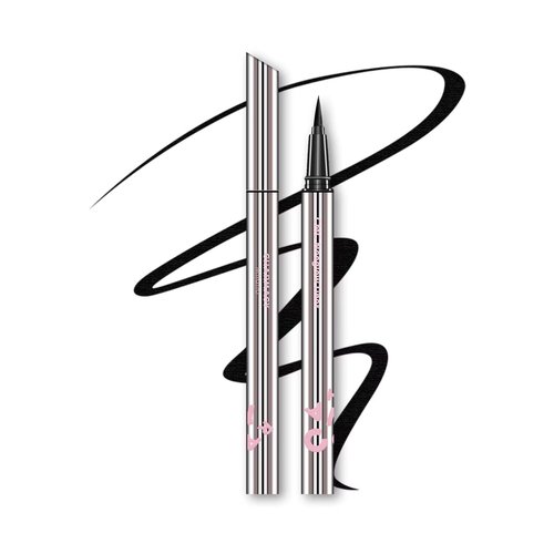 CHARMACY Liquid Eyeliner - Waterproof Intense Black Pen with Ultra Fine Tip | Long Lasting & Smudge Proof, 0.6ml