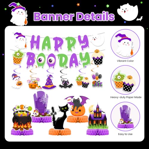 Halloween Birthday Party Decorations Kit Ghost Pumpkins Banner Balloons