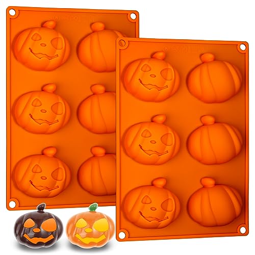 Pumpkin Silicone Mold for Halloween Hot Cocoa Bombs & Baking - Pack of 2
