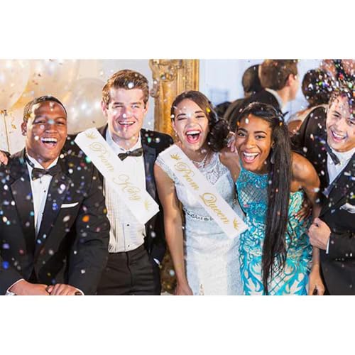 Prom Queen & King Sash Set - Elegant Satin Decorations for Prom & Homecoming