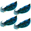 4 Pcs Christmas Peacock Ornaments Blue Feather Tail Glitter Holiday Decorations Variation of THIS listing